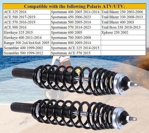 Jeenda 2PCS امتصاص الصدمات الأمامي Strut 7041762 متوافق مع Polaris Sportsman 500 450 450 570 600 700 800 Scrambler 500 400 Ace Trail Boss 330 1997-2012 Trail Blazer 250 330 400 in Saudi Arabia