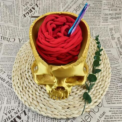 Skull Yarn Bowl Holder Storage for Crocheting Crochet Knitting Accessories,Unique Skull Yarn Bowl Holder in Saudi Arabia
