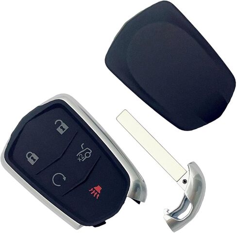 استبدال Key Fob Shell لـ Cadillac ATS-V CTS CT6 XTS XTS XT5 XT4 XT6 SRX 2014 2015 2015 2017 2018 2019 2020 2021 5 CAR CAR BUNTER ENTRY CONTER CONTER REMOTE CASE FOB (5 BUNTUR-A) in Kuwait