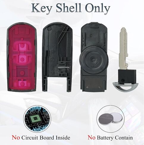 مفتاح FOB Shell Case Pits for Mazda 3 5 Cx3 Cx5 Cx7 Cx9 2012-2020 Entry Entry Control 3 Button Pad Cover in Saudi Arabia
