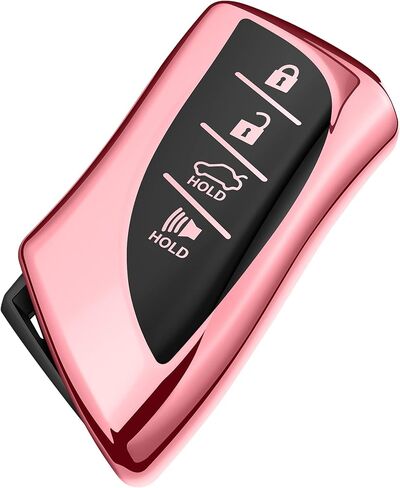 Tukellen for Lexus Key Fob Cover, Premium Soft TPU Full Protection Key Fob Case for Lexus ES350 ES300h UX200 LS500 LS500H LC500 LC500h Smart Remote Key (White) in Saudi Arabia