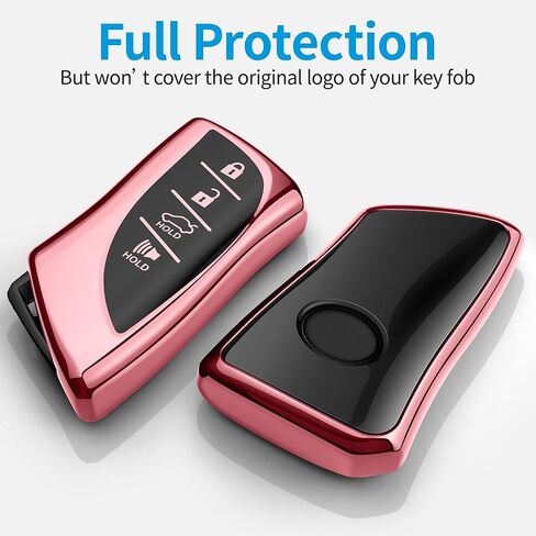 Tukellen for Lexus Key Fob Cover, Premium Soft TPU Full Protection Key Fob Case for Lexus ES350 ES300h UX200 LS500 LS500H LC500 LC500h Smart Remote Key (White) in Saudi Arabia