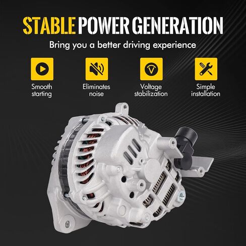 Kusatec 31100RNAA01 New ANTERNATOR متوافق مع Honda Civic 2006 2007 2008 2008 2010 2011 L4 1.8L ، 12V 90A CW OE 11176N 31100RNAA012M2M2 in Saudi Arabia