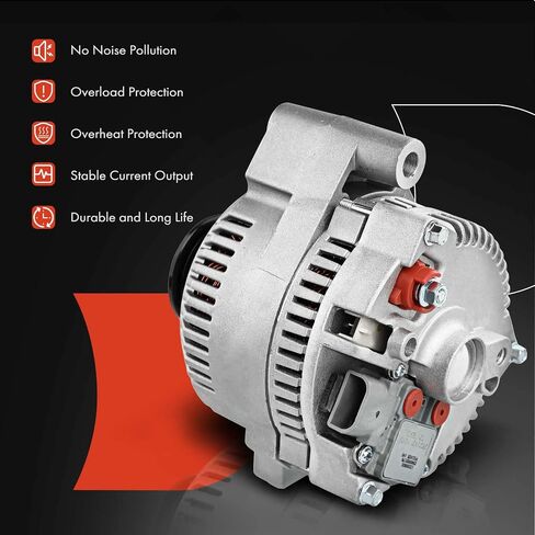 A-Premium Convaliater متوافق مع Ford F250 1996 V8 7.5L ، F53 1996-1997 V8 7.5L ، Aerostar 1992-1994 V6 3.0L ، 95AMP 12V 6-GROOVE بكرة الساعة ، استبدال# F1SU-10300-BA ، F69U-10300-AA in Saudi Arabia