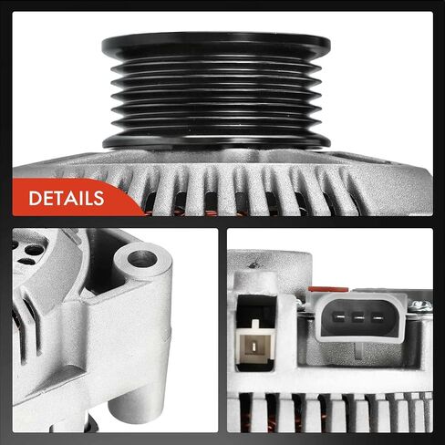 A-Premium Convaliater متوافق مع Ford F250 1996 V8 7.5L ، F53 1996-1997 V8 7.5L ، Aerostar 1992-1994 V6 3.0L ، 95AMP 12V 6-GROOVE بكرة الساعة ، استبدال# F1SU-10300-BA ، F69U-10300-AA in Saudi Arabia