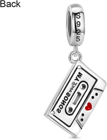 GNOCE CASTETTE TAPE Charm 925 Sterling Silver Heart Dangle Charms for Charms Bracelet Jewelry Gift for Women Fit Fit Snake Bracelets/Netclace in Saudi Arabia