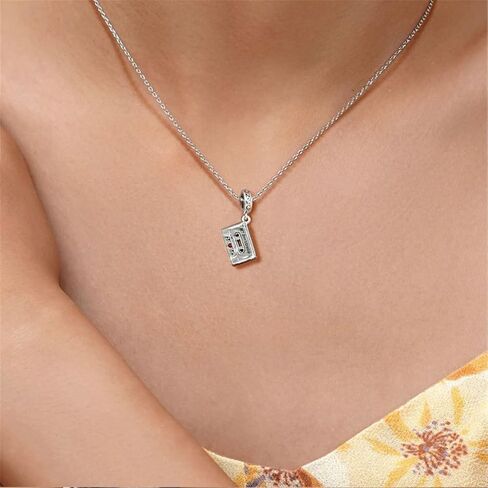 GNOCE CASTETTE TAPE Charm 925 Sterling Silver Heart Dangle Charms for Charms Bracelet Jewelry Gift for Women Fit Fit Snake Bracelets/Netclace in Saudi Arabia