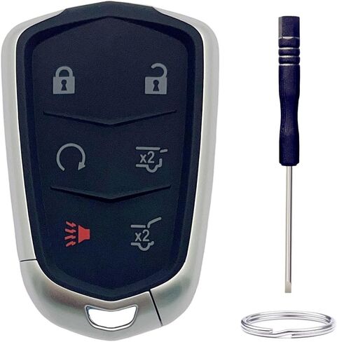 استبدال Key Fob Shell لـ Cadillac ATS-V CTS CT6 XTS XTS XT5 XT4 XT6 SRX 2014 2015 2015 2017 2018 2019 2020 2021 5 CAR CAR BUNTER ENTRY CONTER CONTER REMOTE CASE FOB (5 BUNTUR-A) in Kuwait