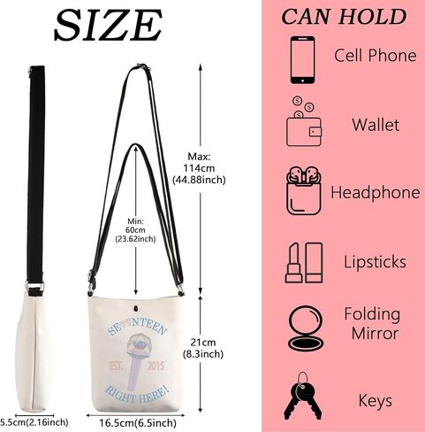 WSNANG Korean Band 17 Gift Korean Fans Carat Canvas Tote Bag Korean Music Lover GiftKorean Shoulder Bag Group Merch in Saudi Arabia