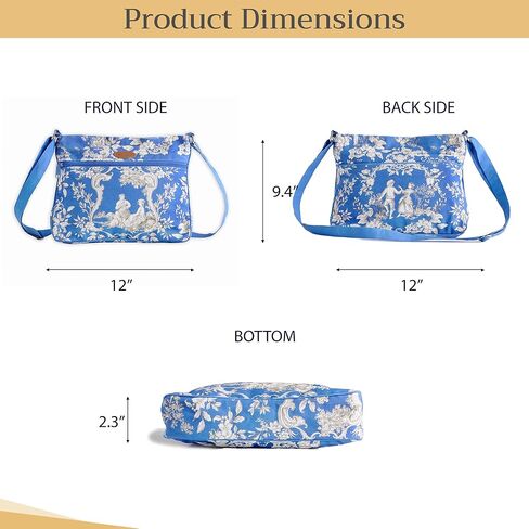 Maison d' Hermine Cross Body Bags for Women Cotton Canvas Shoulder Bag for Shopping Travel Everyday Use Tote purse Sling Bag in Kuwait