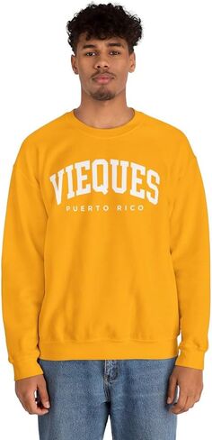Vieques Puerto Rico Adult Unisex Crewneck Sweatshirt in Saudi Arabia