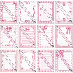 Eaasty 48 Pcs Highland Cow Gifts Bulk Spring Flower Floral Cow Notepad with Pens 24 Notebook 24 Ballpoint Pen for Women Students School Meeting Office Supplies Party Favors Exchange Gifts in Kuwait