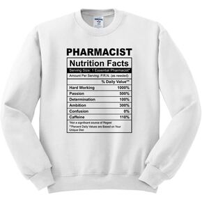 Teesandtankyou Farmacist Nutrition Facts Sweatshirt splesex in Kuwait