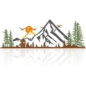 Dicywudi ملون معدني 15.7 × 5.3 بوصة ديكور الجدار الجبلي - جدار الحد الأدنى أو المطبخ الداخلي غرفة نوم غرفة المعيشة غرفة الطعام in Kuwait