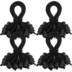 cobee 100 Pcs 6 Inch Bungee Cords with Balls, Heavy Duty Bungee Balls Tarp Bungee Cords Elastic Cord Tarp Tie Down Straps Bungee Straps for Camping Tents Shelter Cargo Luggage in Saudi Arabia