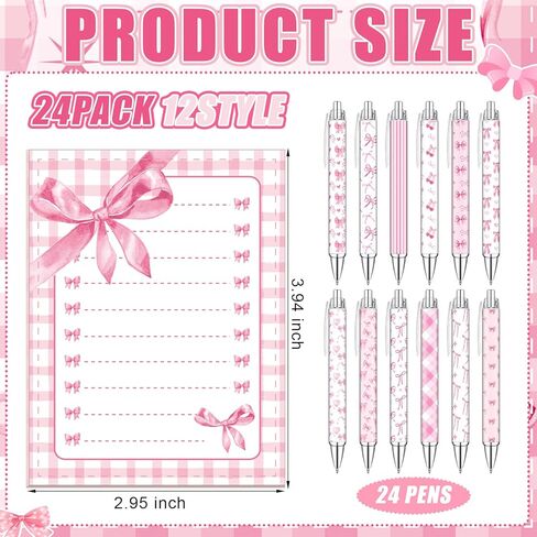 Eaasty 48 Pcs Highland Cow Gifts Bulk Spring Flower Floral Cow Notepad with Pens 24 Notebook 24 Ballpoint Pen for Women Students School Meeting Office Supplies Party Favors Exchange Gifts in Kuwait