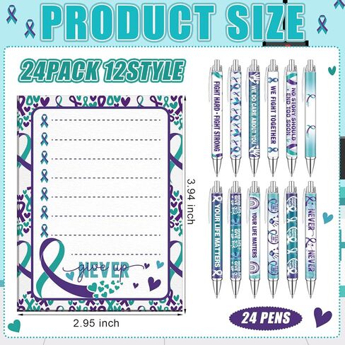 EA SATED 48 PCS Highland Cow Gifts Bulk Spring Flower Flower Ploral Cow Notepad with Pens 24 Notebook 24 Ballpoint Pen for Women School School Security Supplies Form in Kuwait