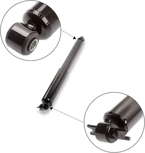 ECCPP Rear Shocks Absorbers for Jeep TJ, Wrangler 1997-2006 (2 pcs, Black, Auto Shocks, 344403, 32306) in Saudi Arabia