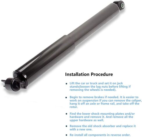 ECCPP Rear Shocks Absorbers for Jeep TJ, Wrangler 1997-2006 (2 pcs, Black, Auto Shocks, 344403, 32306) in Saudi Arabia