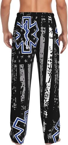 Men's Pajama Pants Mens PJs Sleepwear Bottoms Sleep Lounge Long Pants Relaxation Wide Leg Slacks with Pockets in Kuwait