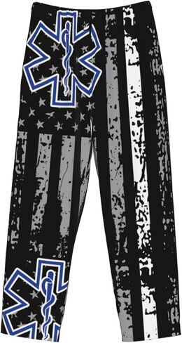 Men's Pajama Pants Mens PJs Sleepwear Bottoms Sleep Lounge Long Pants Relaxation Wide Leg Slacks with Pockets in Kuwait