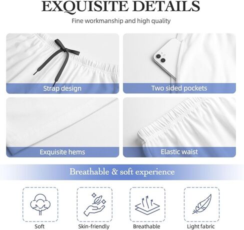 Men's Pajama Pants Mens PJs Sleepwear Bottoms Sleep Lounge Long Pants Relaxation Wide Leg Slacks with Pockets in Kuwait