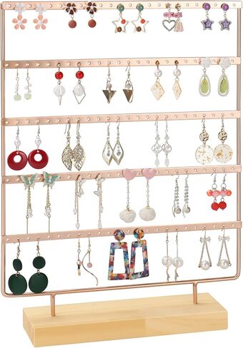 Earring Display for Vendors, Large Earring Holder Organizer Stand for Retail with 5 Tiers & 120 Holes in Saudi Arabia