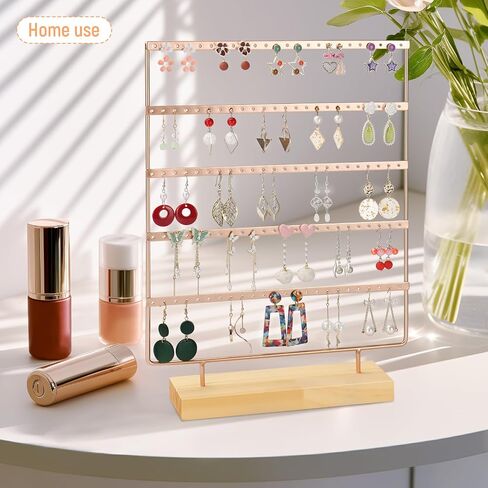 Earring Display for Vendors, Large Earring Holder Organizer Stand for Retail with 5 Tiers & 120 Holes in Saudi Arabia