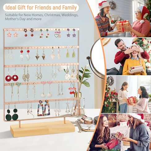Earring Display for Vendors, Large Earring Holder Organizer Stand for Retail with 5 Tiers & 120 Holes in Saudi Arabia