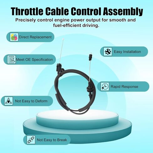XQSMWF Throttle Cable Control Assembly Compatible with Ford Escape 3.0L V6 2001-2004# 5L8Z9A758AA 6L849A758AA in Saudi Arabia