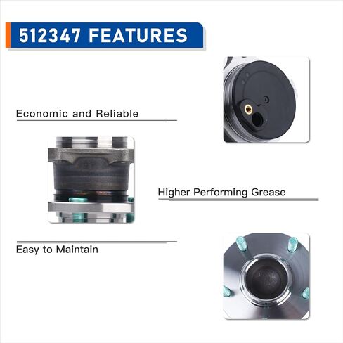 PAROD 512347 Rear Wheel Hub Bearing Assembly Compatible with 2004-2013 Mazda 3, 2009-2013 Mazda 3 Sport, 2006-2017 Mazda 5, 5 lugs w/ABS in Saudi Arabia