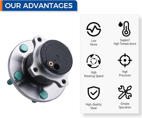 PAROD 512347 Rear Wheel Hub Bearing Assembly Compatible with 2004-2013 Mazda 3, 2009-2013 Mazda 3 Sport, 2006-2017 Mazda 5, 5 lugs w/ABS in Saudi Arabia