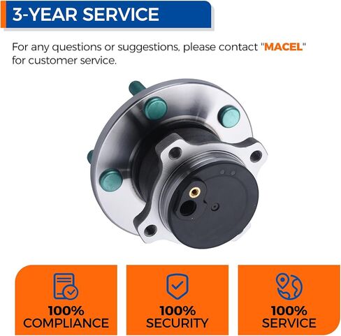 PAROD 512347 Rear Wheel Hub Bearing Assembly Compatible with 2004-2013 Mazda 3, 2009-2013 Mazda 3 Sport, 2006-2017 Mazda 5, 5 lugs w/ABS in Saudi Arabia