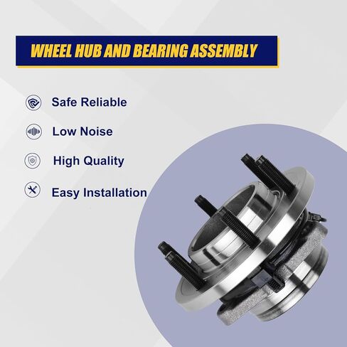 KUSATEC 515093 Front Wheel Bearing and Hub Assembly Compatible with 2006-2010 Hummer H3,2009-2010 H3T, 6 Lug Bolts w/ABS in Saudi Arabia