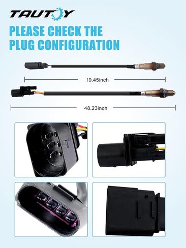 250-25004 250-24495 O2 Axygen Sensor Upstream Downstream 2PCs لـ Volkswagen/VW Jetta Beetle 2001-2005 ، Golf 2001-2006 ، استبدل# 06A906262BC ، 94860612802 in Saudi Arabia