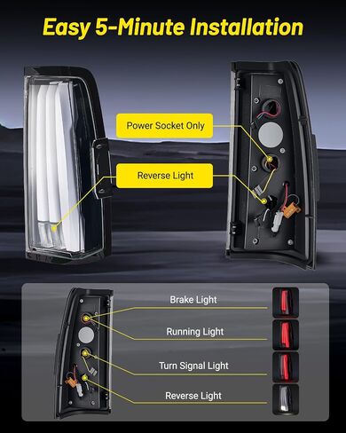 LED Tail Lights Assembly Fit for Chevy Silverado 2003 2004 2005 2006 2007 1500 2500 3500HD ، 03-06 Light in Kuwait