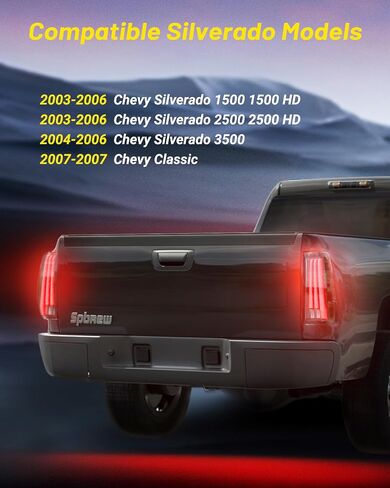 LED Tail Lights Assembly Fit for Chevy Silverado 2003 2004 2005 2006 2007 1500 2500 3500HD ، 03-06 Light in Kuwait