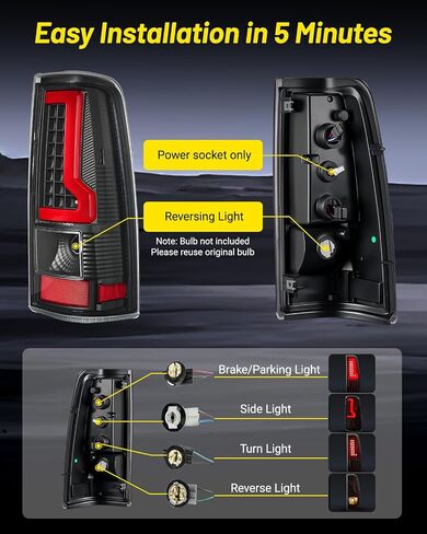 LED Tail Lights Assembly Fit for Chevy Silverado 2003 2004 2005 2006 2007 1500 2500 3500HD ، 03-06 Light in Kuwait