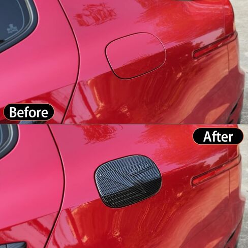 ABS ABS Carbon Carbon Carbon Cover Cover Gas Cap Fuel Firm Filler Door Trim متوافق مع Kia Stinger 2018-2023 الملحقات in Saudi Arabia