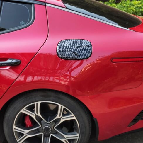 ABS ABS Carbon Carbon Carbon Cover Cover Gas Cap Fuel Firm Filler Door Trim متوافق مع Kia Stinger 2018-2023 الملحقات in Saudi Arabia