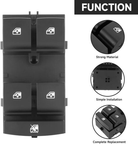 Front Left Driver Side Master Power Window Switch - Compatible for Chevrolet Sonic 2012-2016, for Chevrolet Trax 2013-2016 - Replace Part 95188244, 95460072 in Saudi Arabia