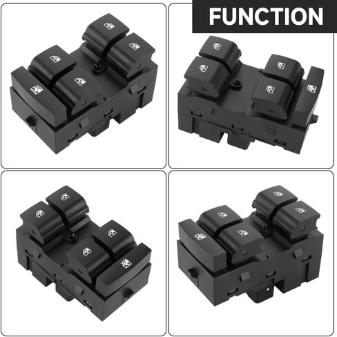 Front Left Driver Side Master Power Window Switch - Compatible for Chevrolet Sonic 2012-2016, for Chevrolet Trax 2013-2016 - Replace Part 95188244, 95460072 in Saudi Arabia