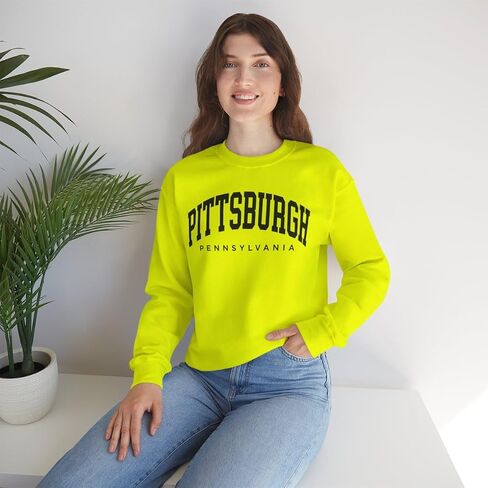 Pittsburgh Pennsylvania Adult Unisex Crewneck Sweatshirt in Saudi Arabia