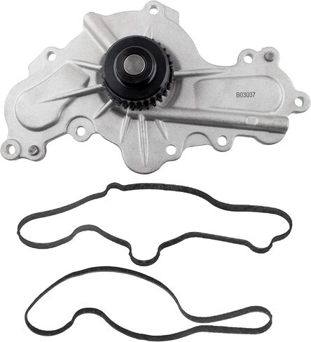 محرك Boxi مضخة مياه W / Double-Row Sprocke & Gasket Fit for Ford Edge Explorer Flex 2011-2019 / لـ Lincoln Continental MKS MKT MKX MKZ 2011-2019 / V6 3.5L 3.7L / Replace# 252-955 19326227 in Saudi Arabia