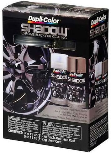 Dupli-Color Chrome Black-Out Coating Black/Clear 11 Oz. 2-Can Aerosol Kit in Saudi Arabia