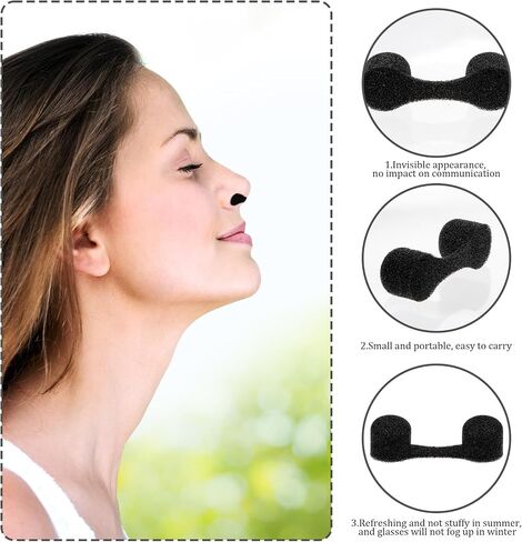 100Pcs Disposable Nose Plug Filters, Soft Sponge Nostril Filters for Dust Sunless Airbrush Spray Tanning Construction Outdoor Activities, Black in Saudi Arabia