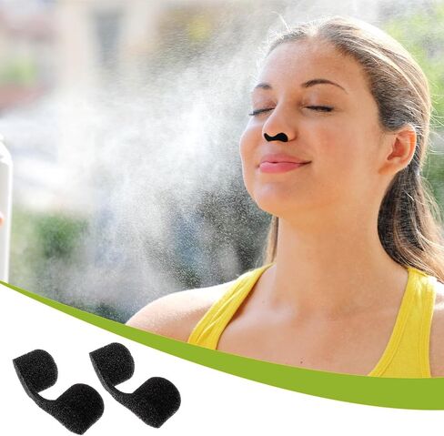 100Pcs Disposable Nose Plug Filters, Soft Sponge Nostril Filters for Dust Sunless Airbrush Spray Tanning Construction Outdoor Activities, Black in Saudi Arabia