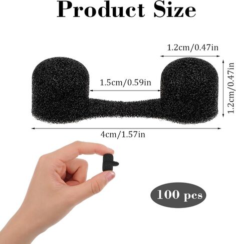 100Pcs Disposable Nose Plug Filters, Soft Sponge Nostril Filters for Dust Sunless Airbrush Spray Tanning Construction Outdoor Activities, Black in Saudi Arabia