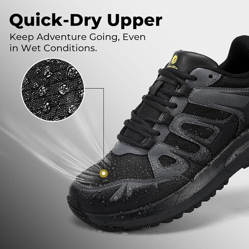 أحذية المشي لمسافات طويلة واسعة للرجال في Fitville All-Terrain Trekking Trails أحذية رياضية ماء طارد للمشي في الهواء الطلق مع دعم القوس ومقاومة للزلزان in Saudi Arabia