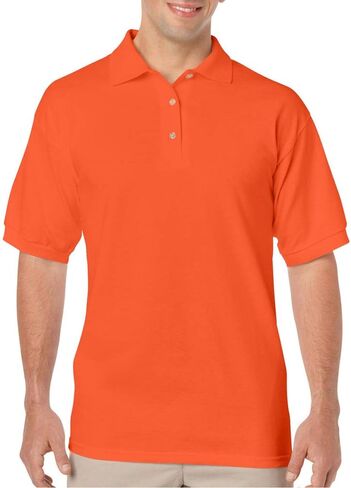 Gildan Adult DryBlend Jersey Short Sleeve Polo Shirt (M) (Orange) in Saudi Arabia
